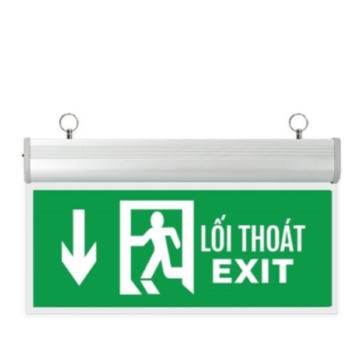 Đèn Exit chỉ hướng 2 mặt xuống