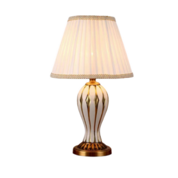 Đèn bàn gốm sứ cao cấp trắng