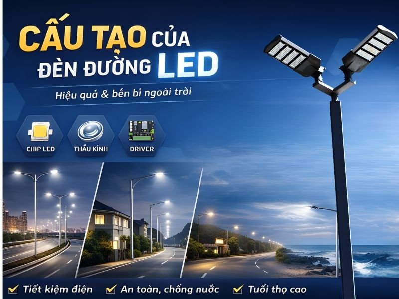 cấu tạo đèn đường led
